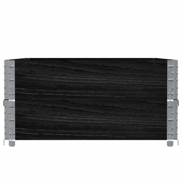 Kuormalavan reunukset 2 kpl musta 120x80 cm täysi mänty