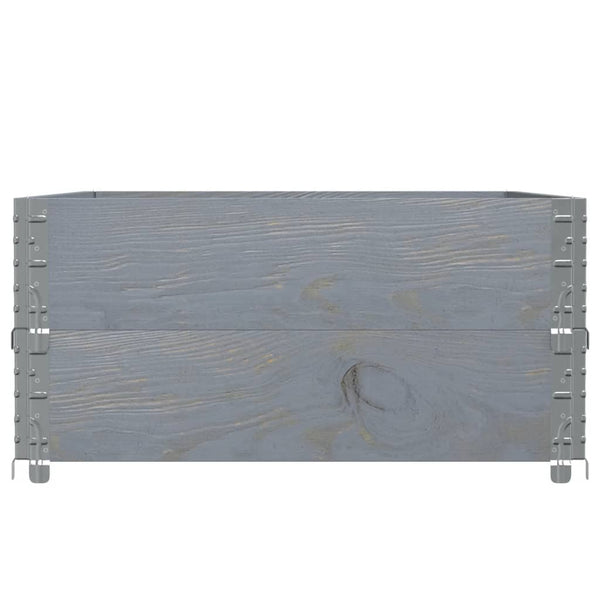 Kuormalavan reunukset 2 kpl harmaa 120x80 cm täysi mänty