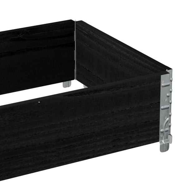 Kuormalavan reunus musta 100x50 cm täysi mänty