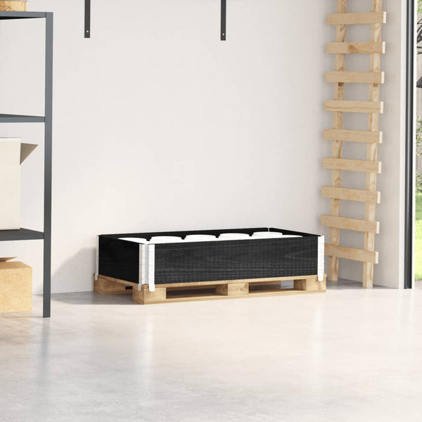 Kuormalavan reunus musta 100x50 cm täysi mänty