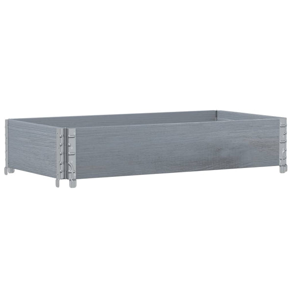 Kuormalavan reunus harmaa 100x50 cm täysi mänty