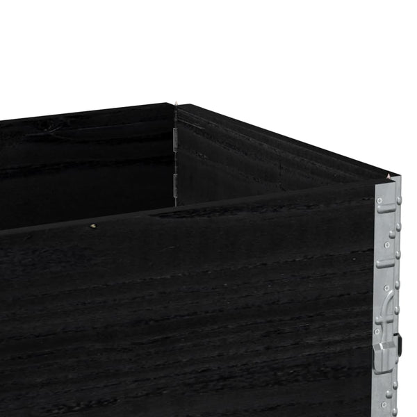 Kuormalavan reunukset 2 kpl musta 100x50 cm täysi mänty