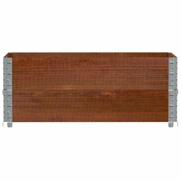 Kuormalavan reunukset 2 kpl ruskea 100x50 cm täysi mänty