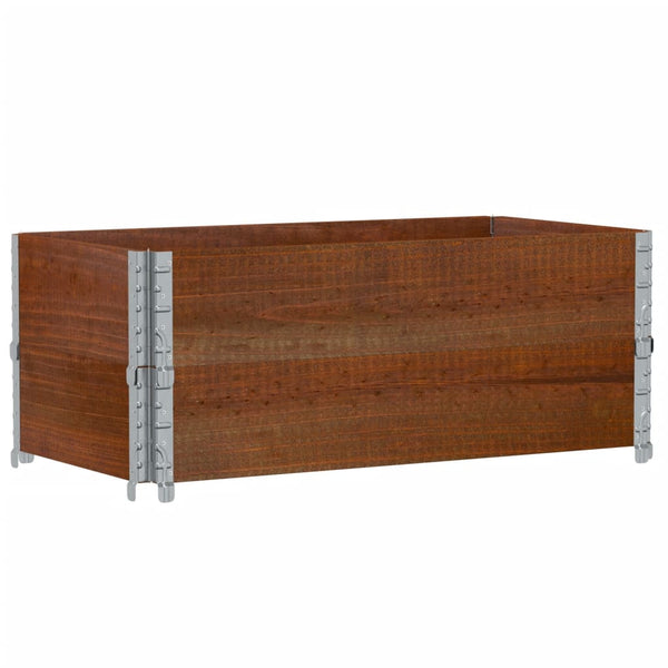 Kuormalavan reunukset 2 kpl ruskea 100x50 cm täysi mänty