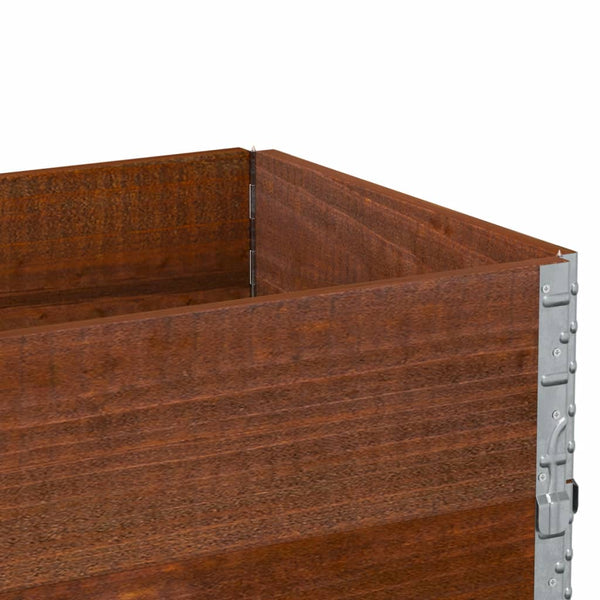Kuormalavan reunukset 2 kpl ruskea 100x50 cm täysi mänty