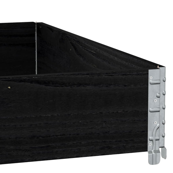 Kuormalavan reunus musta 100x100 cm täysi mänty