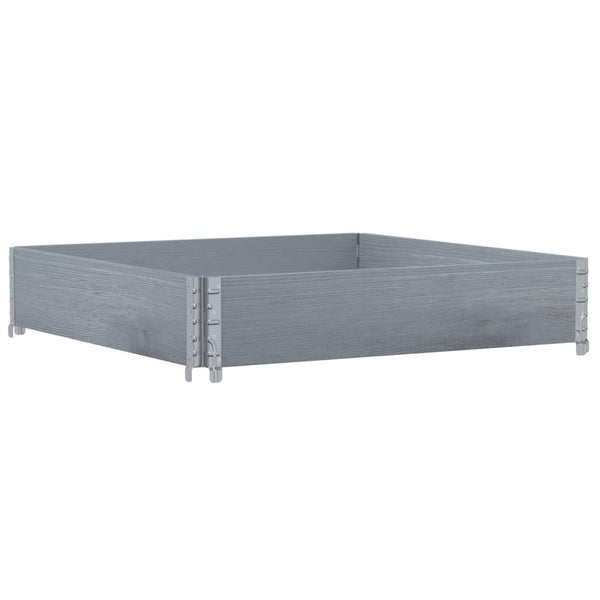 Kuormalavan reunus harmaa 100x100 cm täysi mänty
