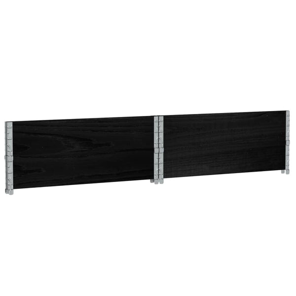 Kuormalavan reunukset 2 kpl musta 100x100 cm täysi mänty