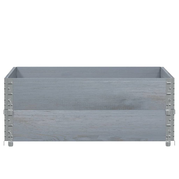 Kuormalavan reunukset 2 kpl harmaa 100x100 cm täysi mänty