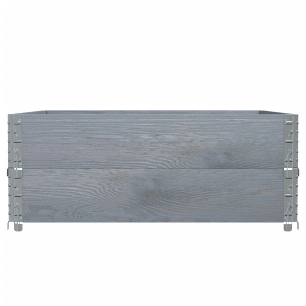 Kuormalavan reunukset 2 kpl harmaa 100x100 cm täysi mänty