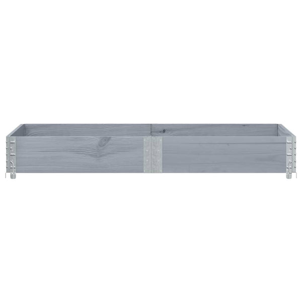 Kuormalavan reunus harmaa 150x50 cm täysi mänty