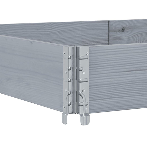 Kuormalavan reunus harmaa 150x50 cm täysi mänty