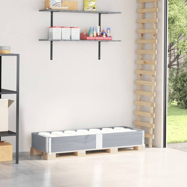 Kuormalavan reunus harmaa 150x50 cm täysi mänty