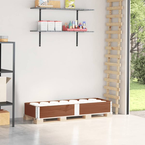 Kuormalavan reunus ruskea 150x50 cm täysi mänty