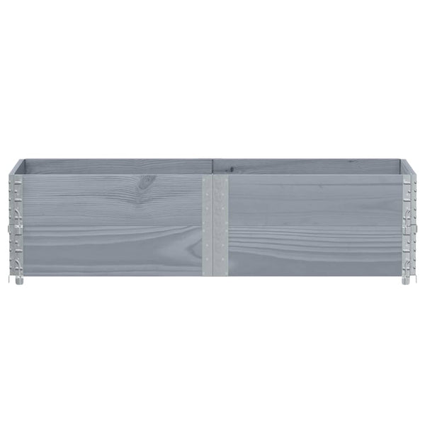 Kuormalavan reunukset 2 kpl harmaa 150x50 cm täysi mänty