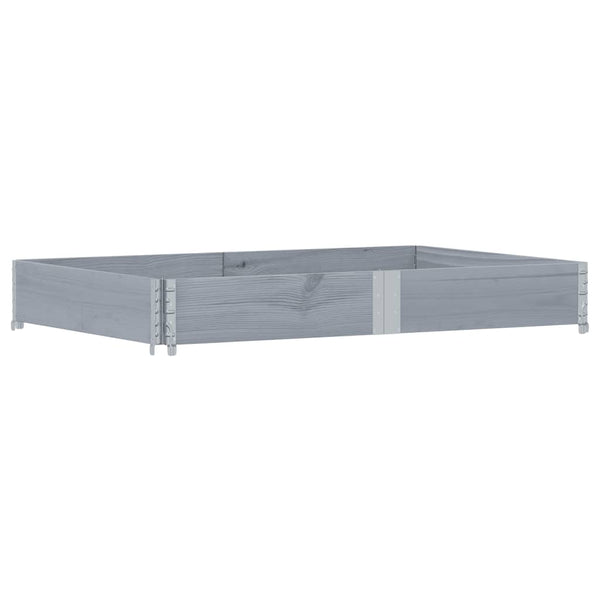 Kuormalavan reunus harmaa 150x100 cm täysi mänty