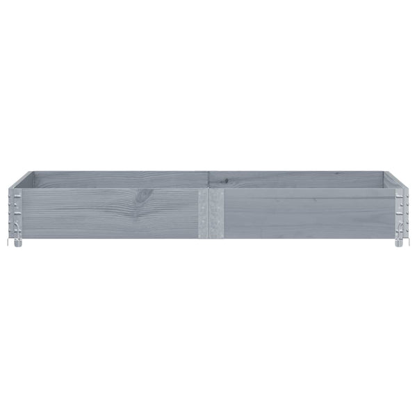 Kuormalavan reunus harmaa 150x100 cm täysi mänty