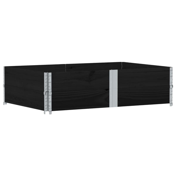 Kuormalavan reunukset 2 kpl musta 150x100 cm täysi mänty