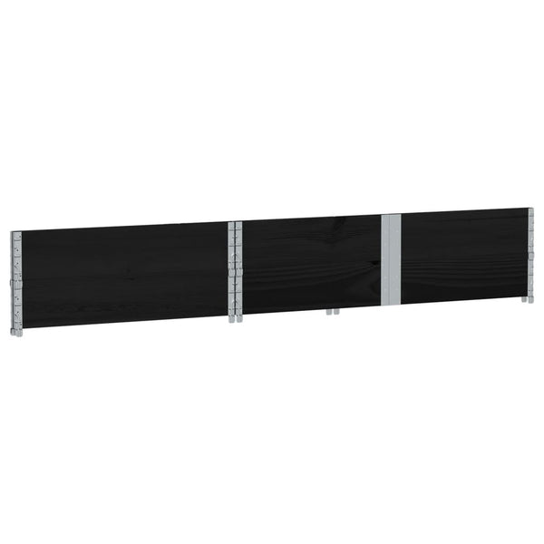 Kuormalavan reunukset 2 kpl musta 150x100 cm täysi mänty