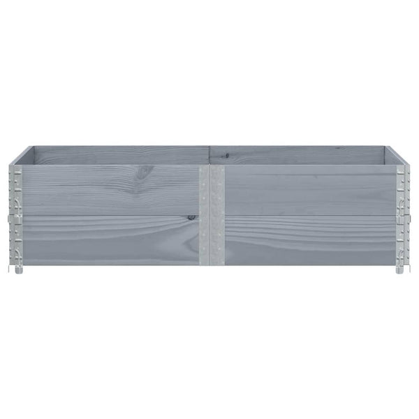 Kuormalavan reunukset 2 kpl harmaa 150x100 cm täysi mänty