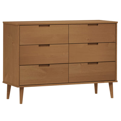 Kaappi MOLDE ruskea 113x40x80 cm täysi mänty