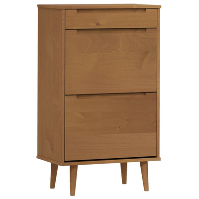 Kenkäkaappi MOLDE ruskea 59,5x35x103 cm täysi mänty