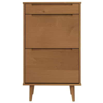 Kenkäkaappi MOLDE ruskea 59,5x35x103 cm täysi mänty