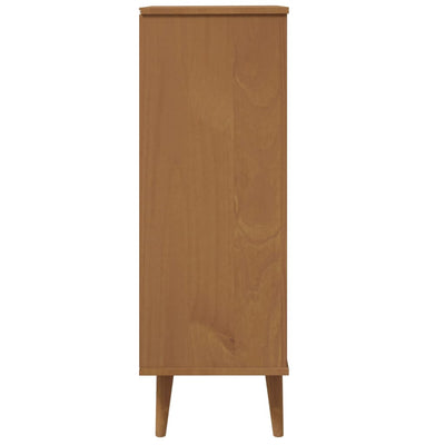 Kenkäkaappi MOLDE ruskea 59,5x35x103 cm täysi mänty