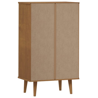 Kenkäkaappi MOLDE ruskea 59,5x35x103 cm täysi mänty
