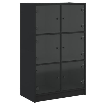 Kaappi ovilla musta 68x37x109 cm tekninen puu