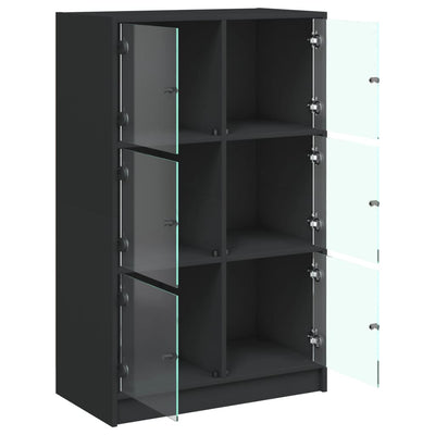 Kaappi ovilla musta 68x37x109 cm tekninen puu