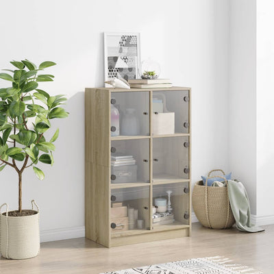 Kaappi ovilla Sonoma-tammi 68x37x109 cm tekninen puu