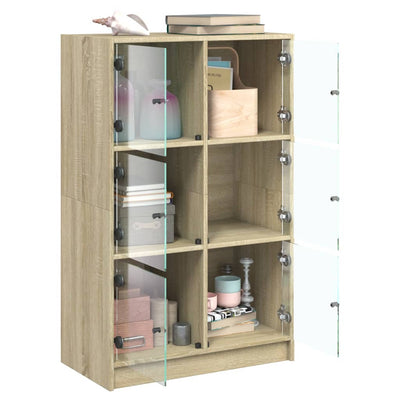 Kaappi ovilla Sonoma-tammi 68x37x109 cm tekninen puu