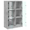 Kaappi ovilla betoninharmaa 68x37x109 cm tekninen puu