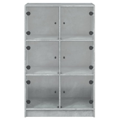 Kaappi ovilla betoninharmaa 68x37x109 cm tekninen puu
