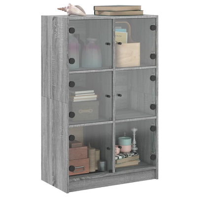 Kaappi ovilla harmaa Sonoma 68x37x109 cm tekninen puu