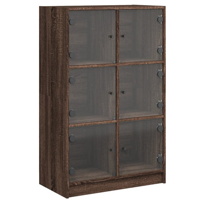 Kaappi ovilla ruskea tammi 68x37x109 cm tekninen puu