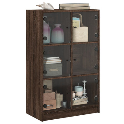 Kaappi ovilla ruskea tammi 68x37x109 cm tekninen puu