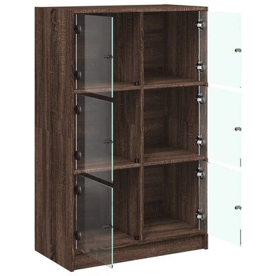 Kaappi ovilla ruskea tammi 68x37x109 cm tekninen puu