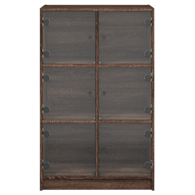 Kaappi ovilla ruskea tammi 68x37x109 cm tekninen puu