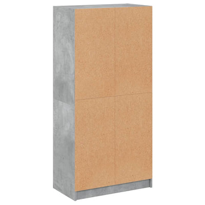 Kaappi ovilla betoninharmaa 68x37x142 cm tekninen puu