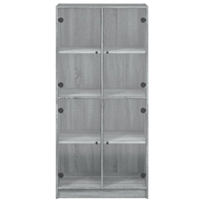 Kaappi ovilla harmaa Sonoma 68x37x142 cm tekninen puu