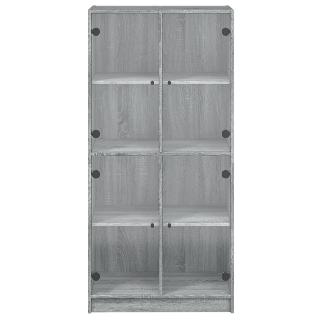 Harmaa kaappi ovilla Pearline 68x37x142cm (puinen)