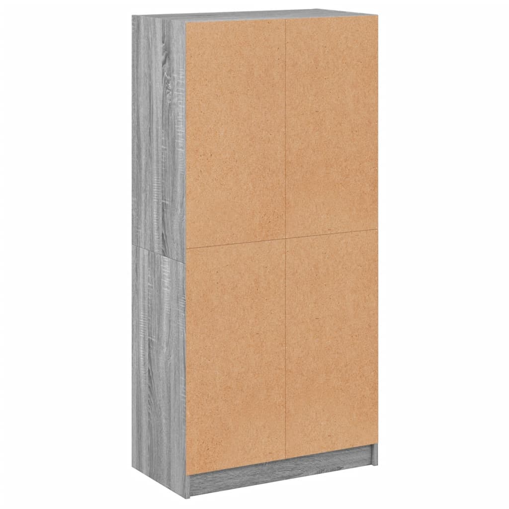Harmaa kaappi ovilla Pearline 68x37x142cm (puinen)