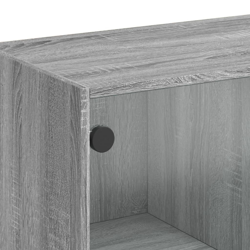 Harmaa kaappi ovilla Pearline 68x37x142cm (puinen)