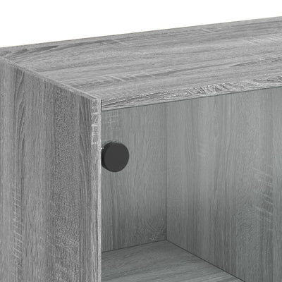 Kaappi ovilla harmaa Sonoma 68x37x142 cm tekninen puu