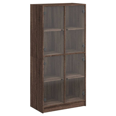Kaappi ovilla ruskea tammi 68x37x142 cm tekninen puu