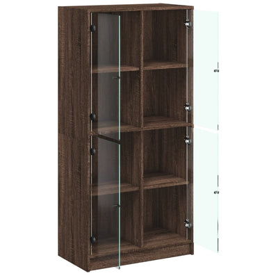 Kaappi ovilla ruskea tammi 68x37x142 cm tekninen puu