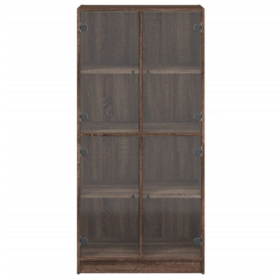Kaappi ovilla ruskea tammi 68x37x142 cm tekninen puu