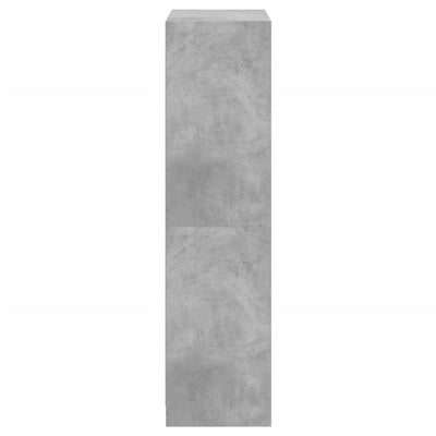 Kaappi ovilla betoninharmaa 68x37x142 cm tekninen puu
